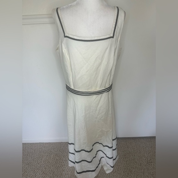 Positive Attitude Women's White Polyester Maxi Dress with Black Accents size 18 - Picture 1 of 6